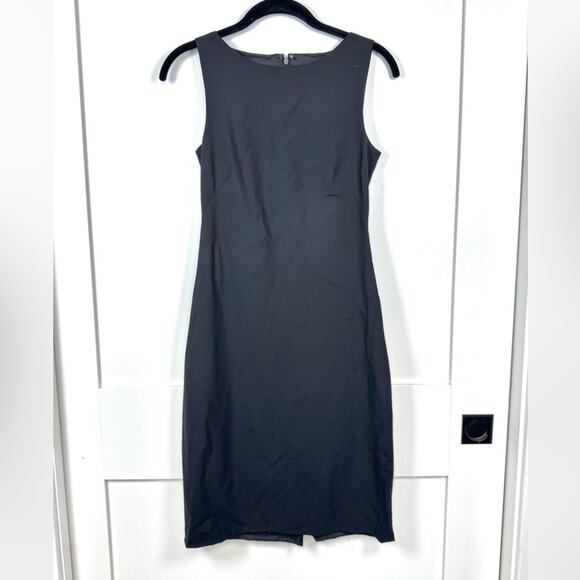 Theory Wool Black Sleeveless Mini Dress Virgin Wool Blend Size 0 - Picture 2 of 10